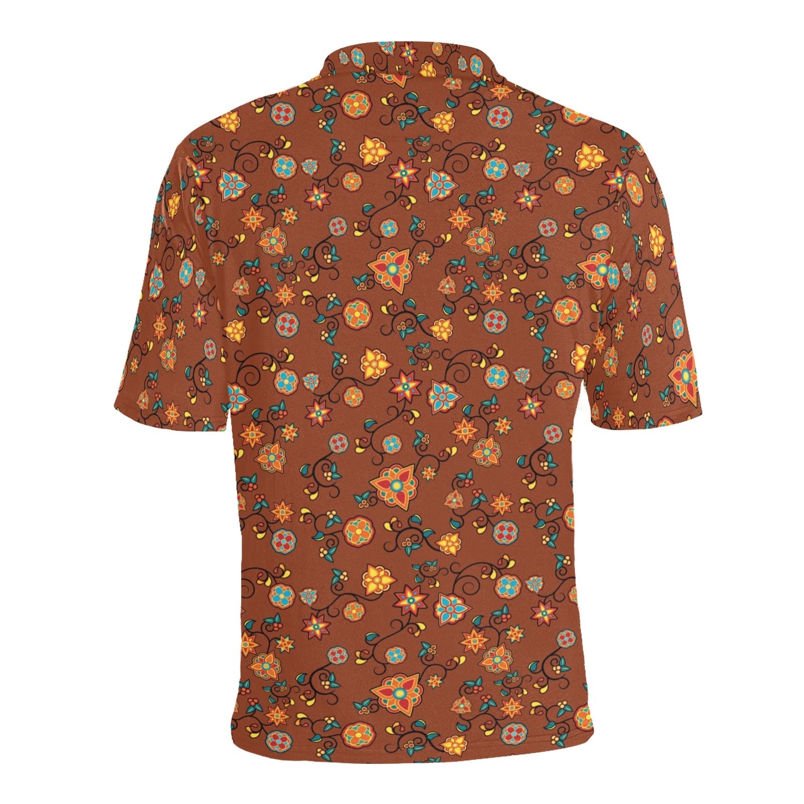 Fire Bloom Shade Men's All Over Print Polo Shirt (Model T55) Men's Polo Shirt (Model T55) e-joyer 