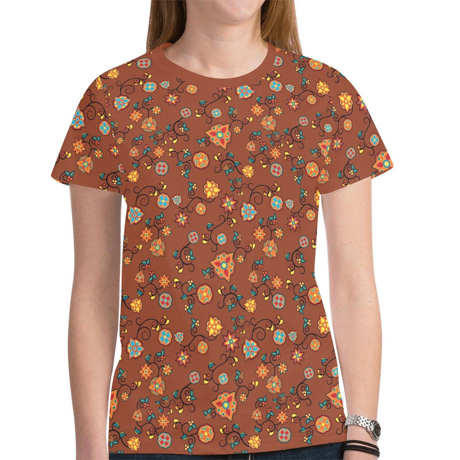 Fire Bloom Shade New All Over Print T-shirt for Women (Model T45) tshirt e-joyer 