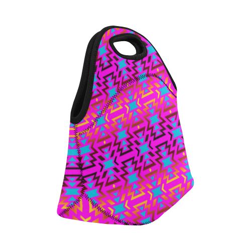 Fire Colors and Sky Cotton Candy Neoprene Lunch Bag/Small (Model 1669) Neoprene Lunch Bag/Small (1669) e-joyer 
