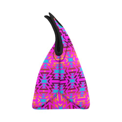 Fire Colors and Sky Cotton Candy Neoprene Lunch Bag/Small (Model 1669) Neoprene Lunch Bag/Small (1669) e-joyer 