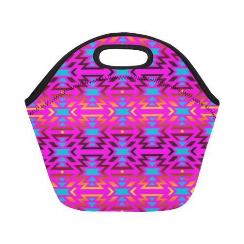 Fire Colors and Sky Cotton Candy Neoprene Lunch Bag/Small (Model 1669) Neoprene Lunch Bag/Small (1669) e-joyer 