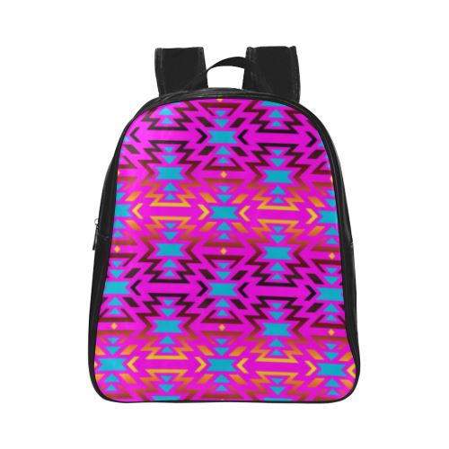 Fire Colors and Sky Cotton Candy School Backpack (Model 1601)(Small) School Backpacks/Small (1601) e-joyer 