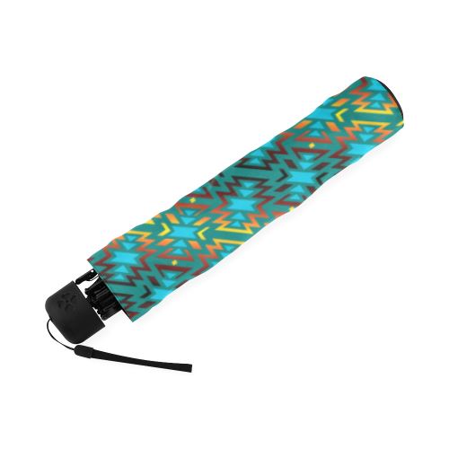 Fire Colors and Sky Deep Lake Foldable Umbrella Foldable Umbrella e-joyer 