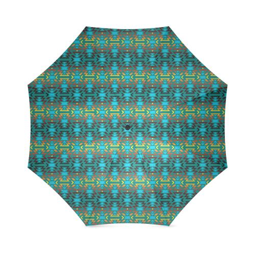 Fire Colors and Sky Deep Lake Foldable Umbrella Foldable Umbrella e-joyer 