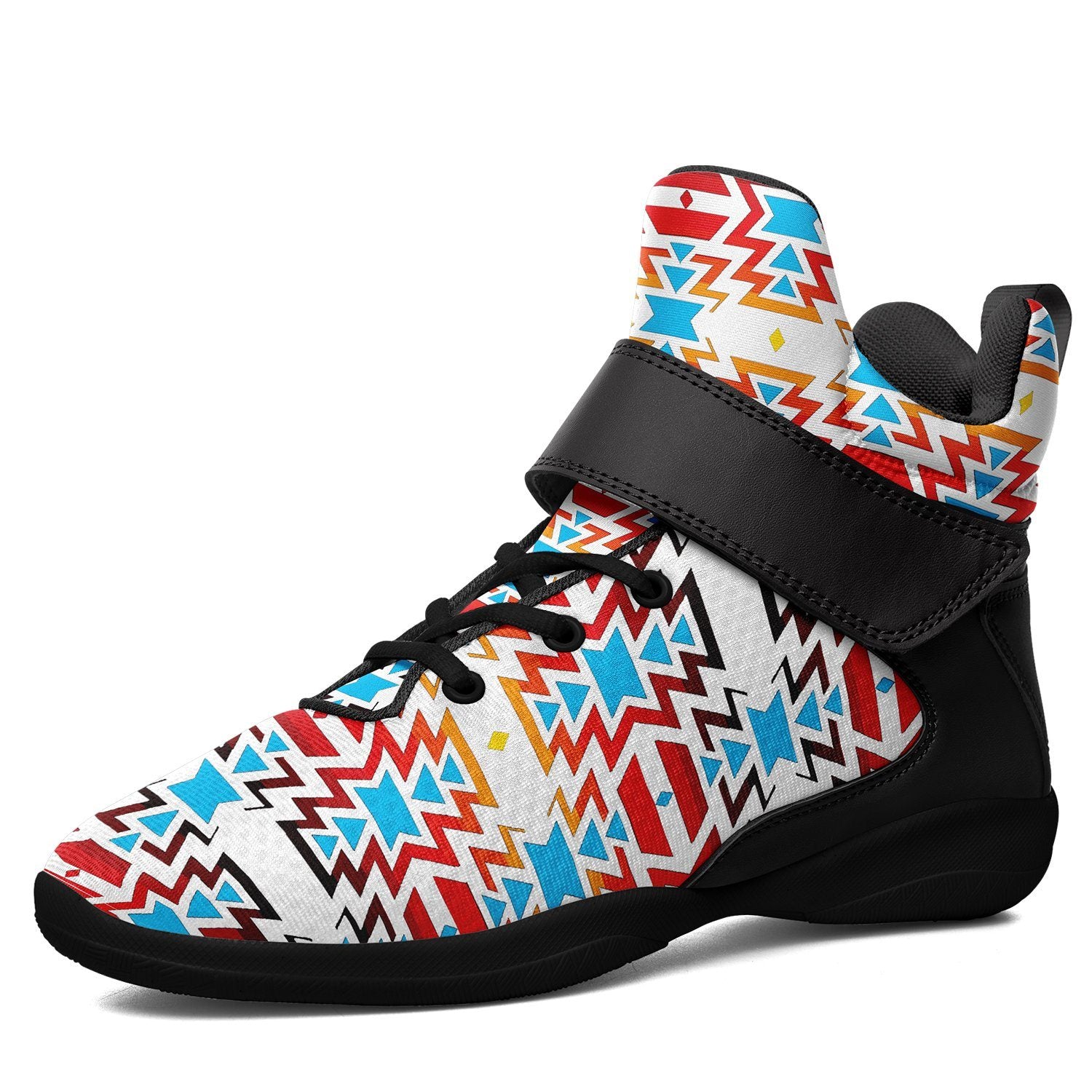 Fire Colors and Sky Ipottaa Basketball / Sport High Top Shoes 49 Dzine US Women 4.5 / US Youth 3.5 / EUR 35 Black Sole with Black Strap 