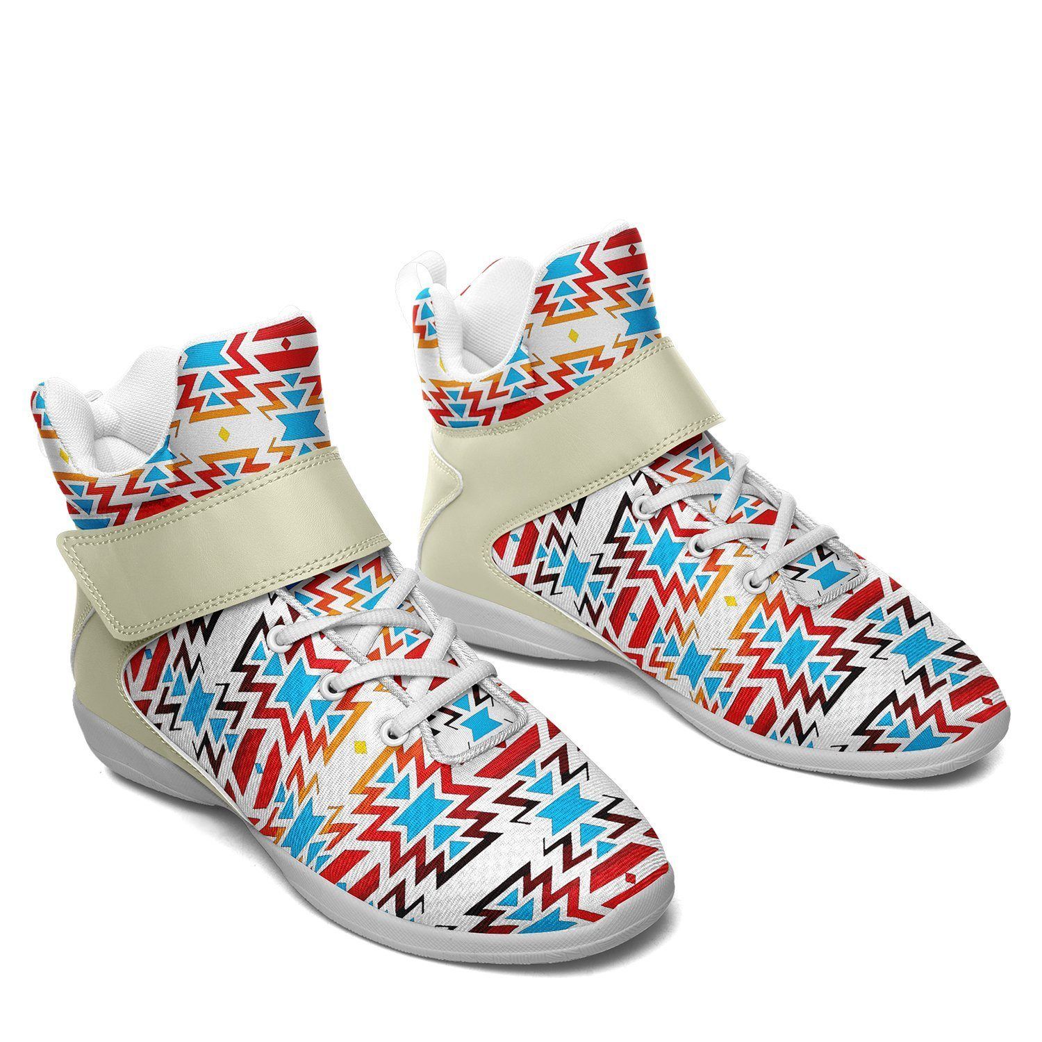 Fire Colors and Sky Ipottaa Basketball / Sport High Top Shoes - White Sole 49 Dzine 