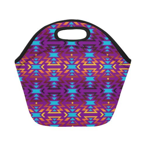 Fire Colors and Sky Moon Shadow Neoprene Lunch Bag/Small (Model 1669) Neoprene Lunch Bag/Small (1669) e-joyer 