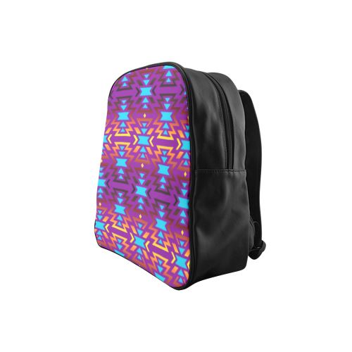 Fire Colors and Sky Moon Shadow School Backpack (Model 1601)(Small) School Backpacks/Small (1601) e-joyer 