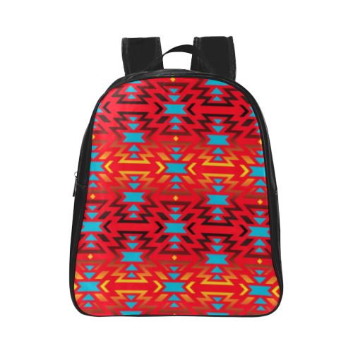 Fire Colors and Sky Sierra School Backpack (Model 1601)(Small) School Backpacks/Small (1601) e-joyer 