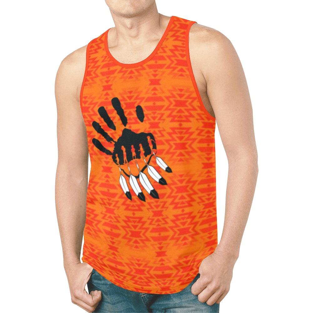 Fire Colors and Turquoise A feather for each New All Over Print Tank Top for Men (Model T46) New All Over Print Tank Top for Men (T46) e-joyer 