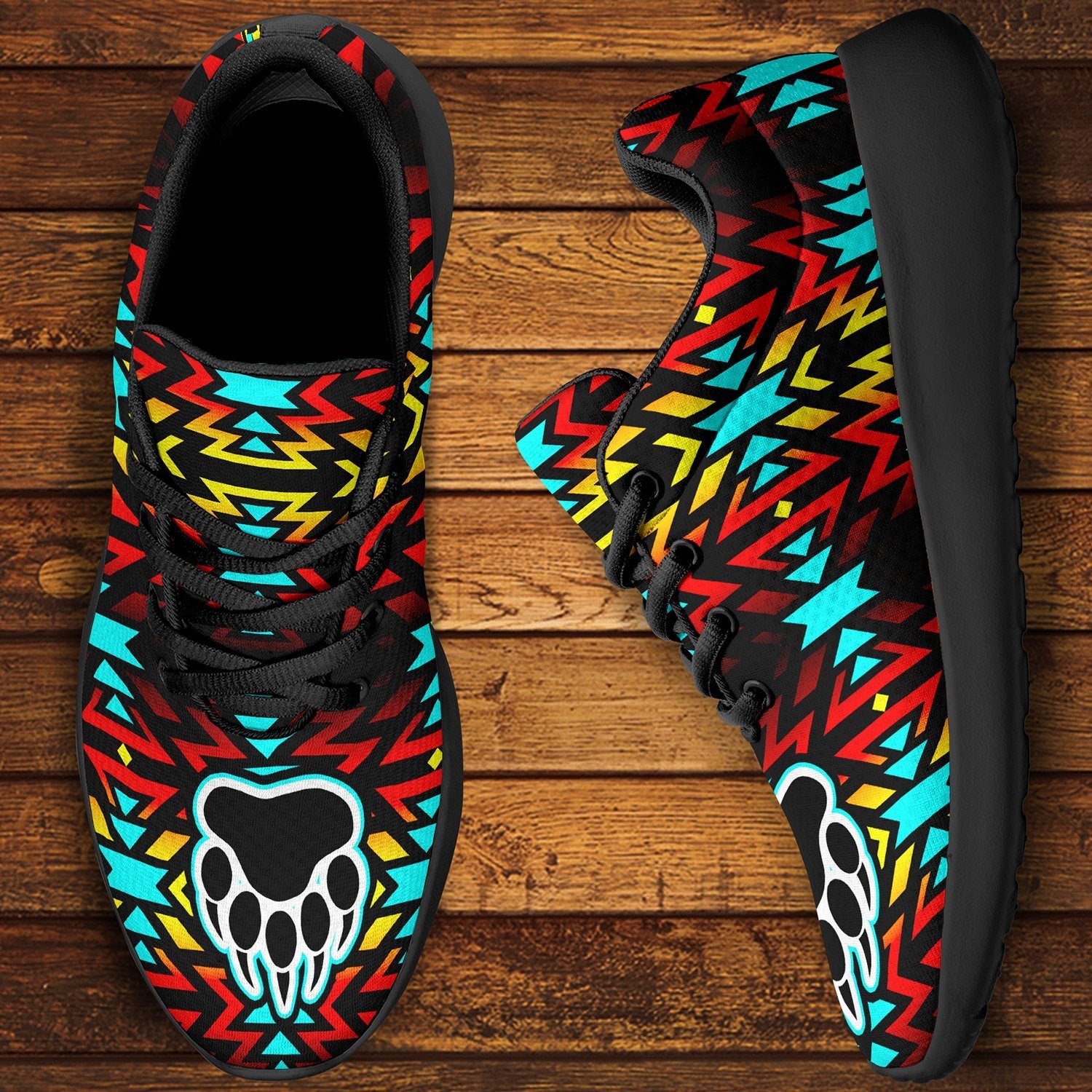 Fire Colors and Turquoise Bearpaw Ikkaayi Sport Sneakers 49 Dzine 