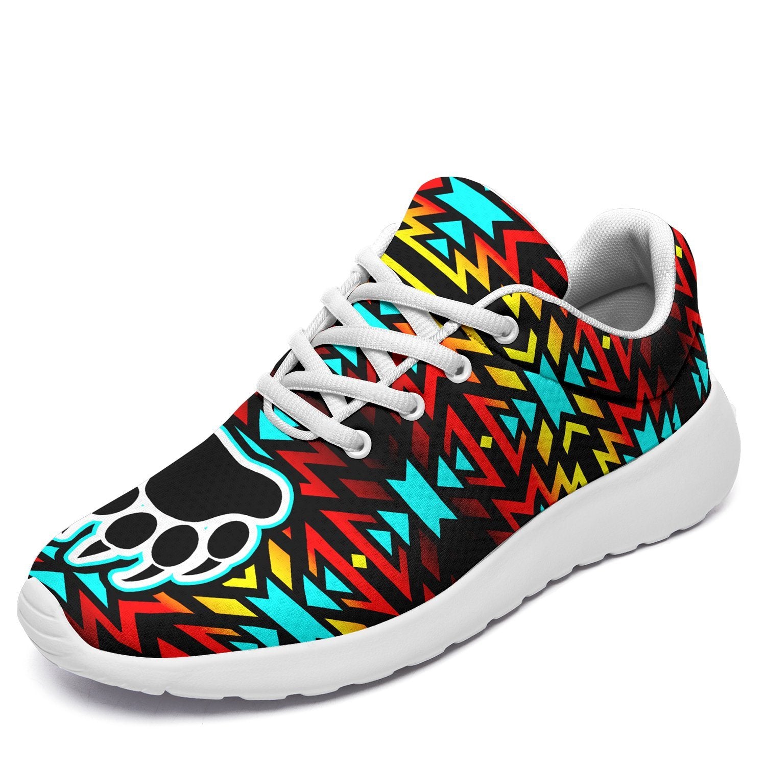 Fire Colors and Turquoise Bearpaw Ikkaayi Sport Sneakers 49 Dzine US Women 4.5 / US Youth 3.5 / EUR 35 White Sole 