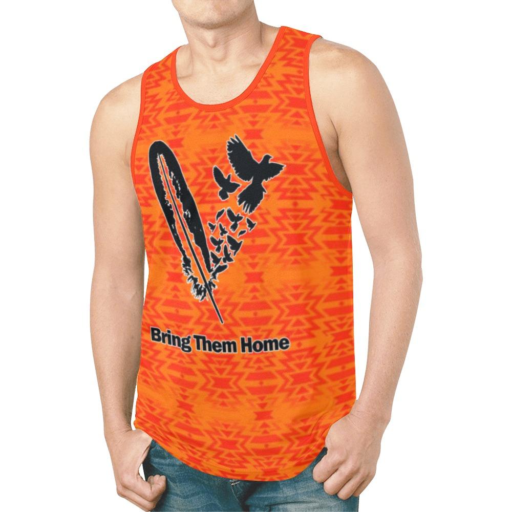 Fire Colors and Turquoise Bring Them Home New All Over Print Tank Top for Men (Model T46) New All Over Print Tank Top for Men (T46) e-joyer 