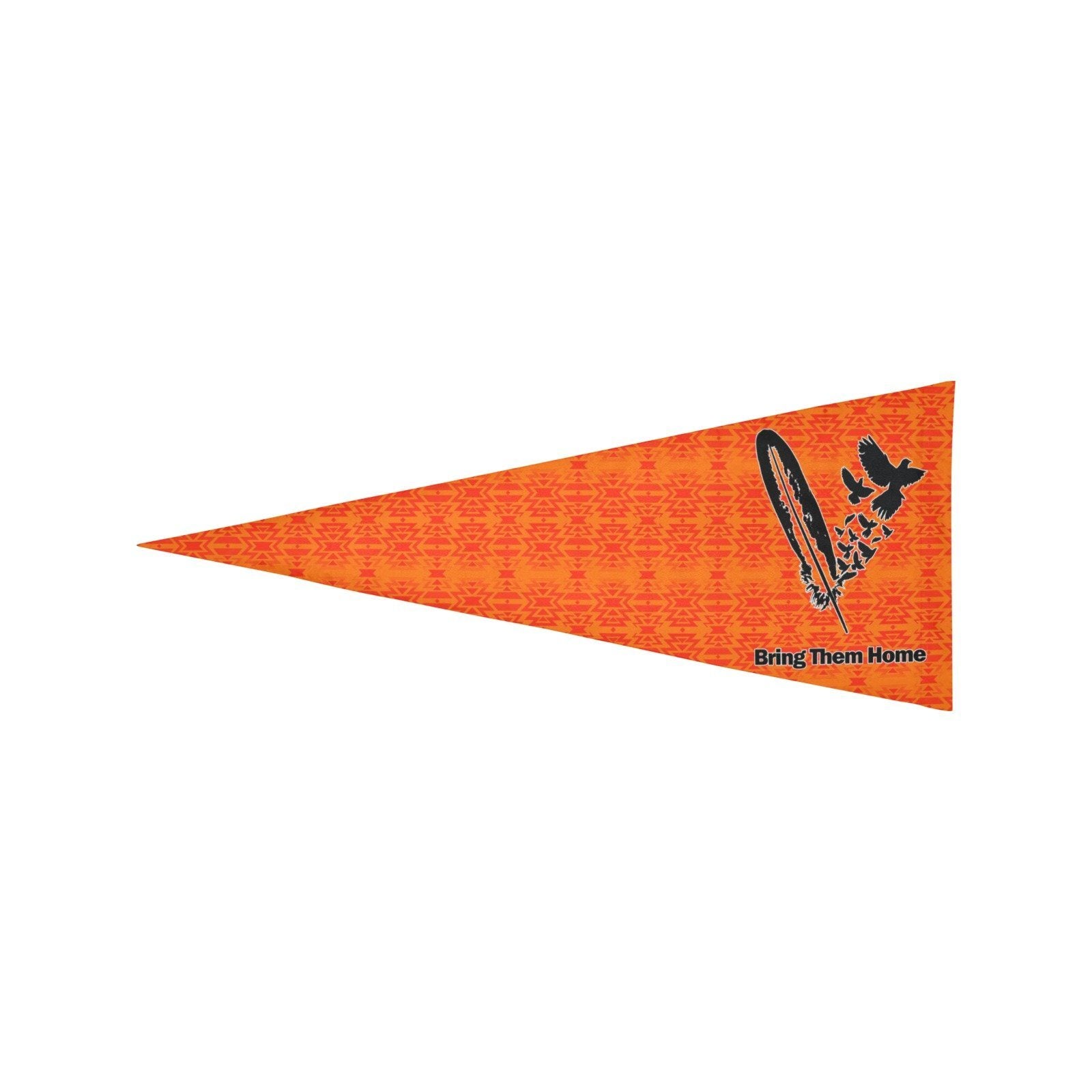 Fire Colors and Turquoise Orange Bring Them Home Trigonal Garden Flag 30"x12" Trigonal Garden Flag 30"x12" e-joyer 