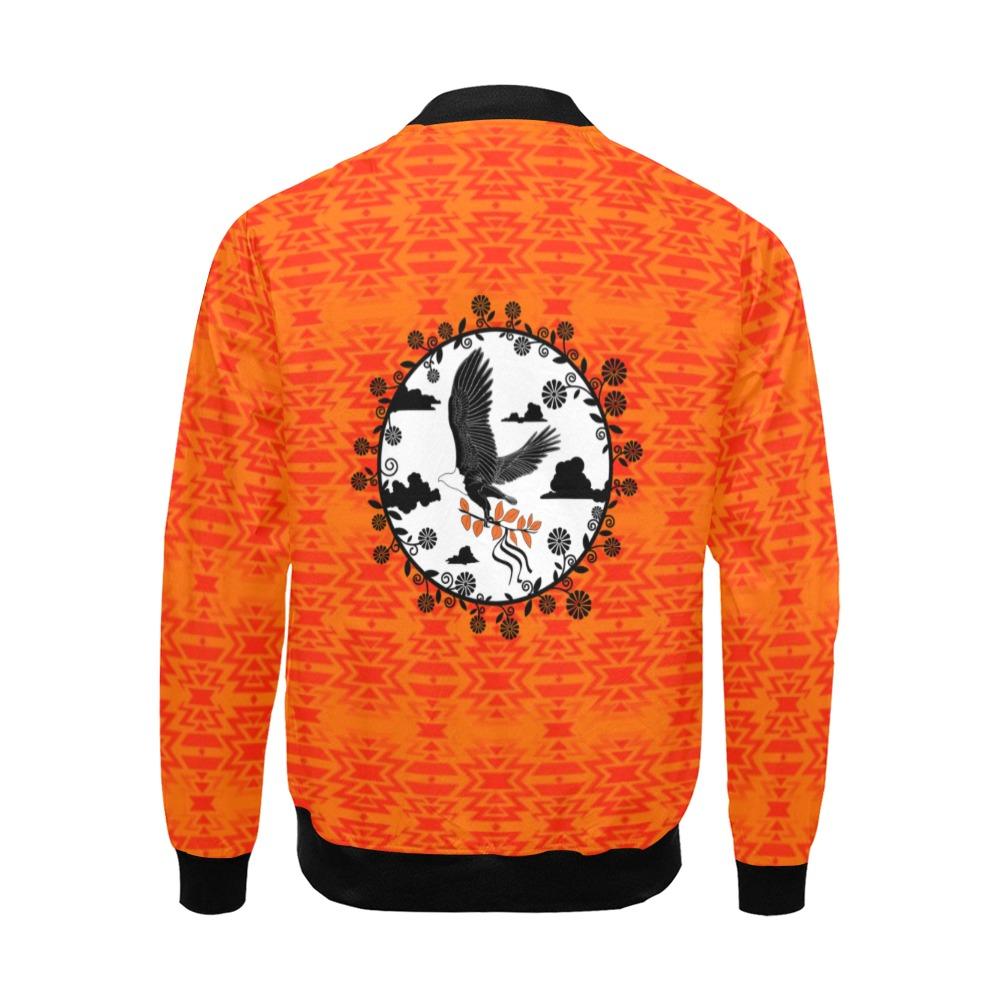 Fire Colors and Turquoise Orange Carrying Their Prayers All Over Print Bomber Jacket for Men (Model H19) All Over Print Bomber Jacket for Men (H19) e-joyer 