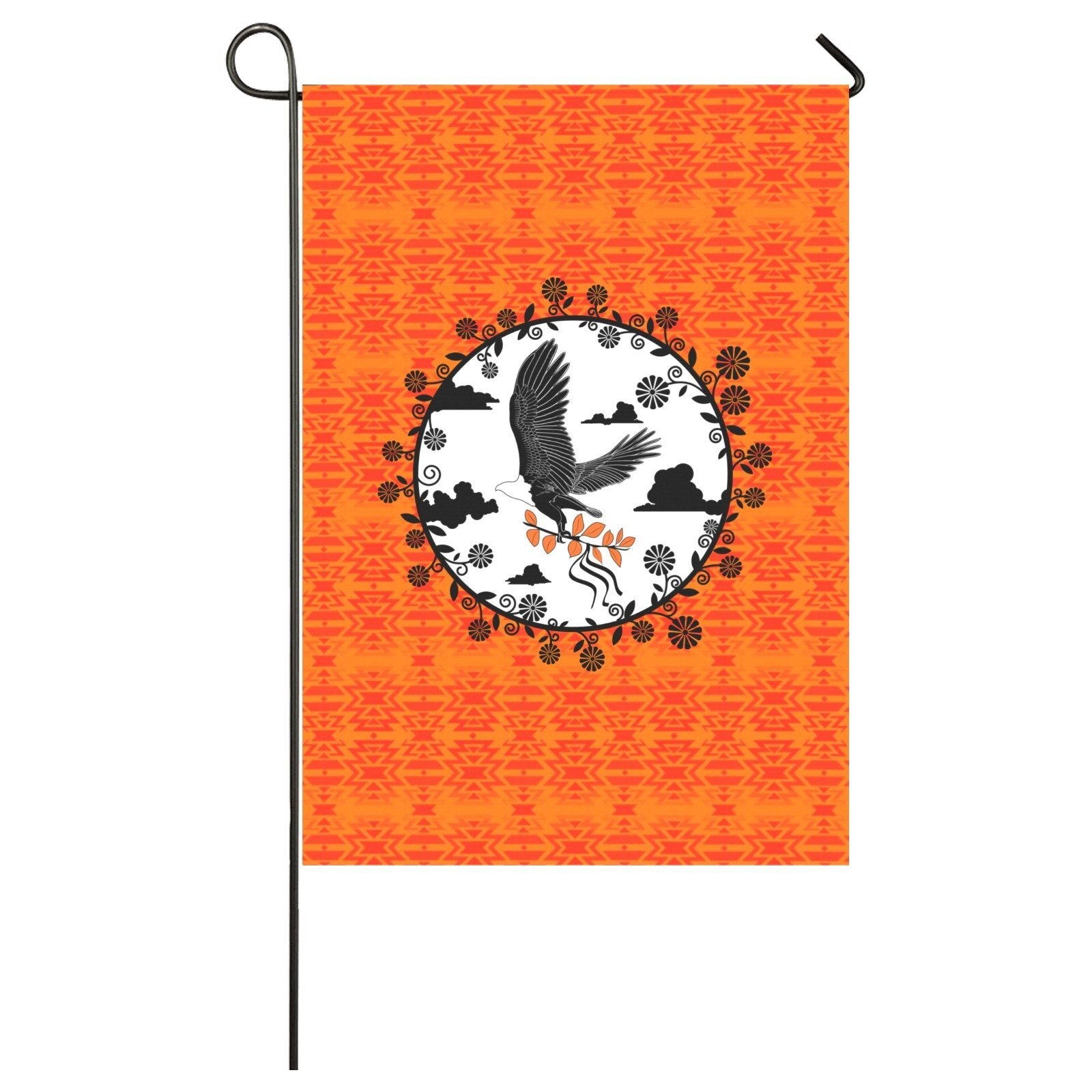 Fire Colors and Turquoise Orange - Carrying Their Prayers Garden Flag 28''x40'' (Two Sides Printing) Garden Flag 28‘’x40‘’ (Two Sides) e-joyer 