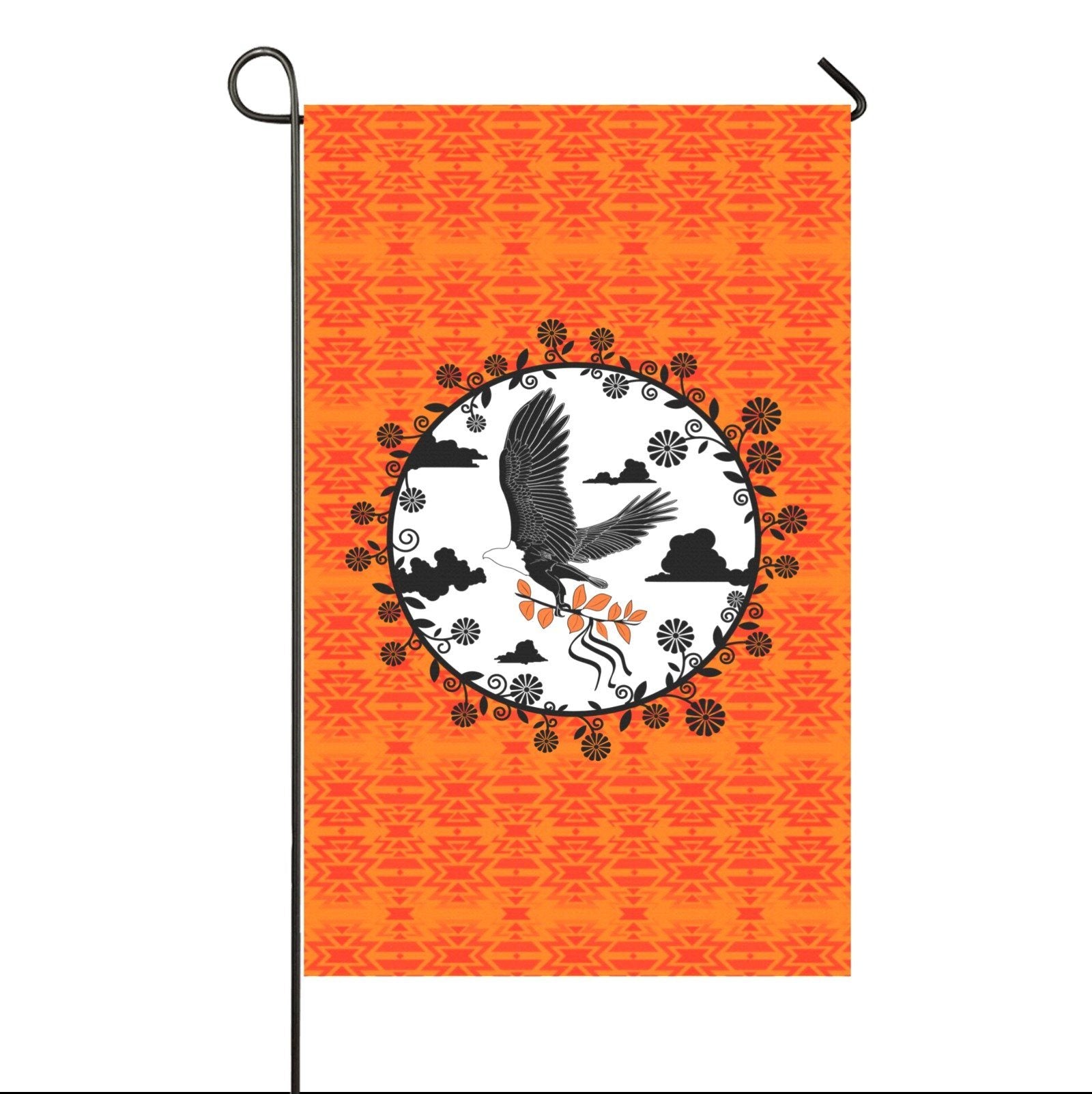 Fire Colors and Turquoise Orange - Carrying Their Prayers Garden Flag 36''x60'' (Two Sides Printing) Garden Flag 36‘’x60‘’ (Two Sides) e-joyer 