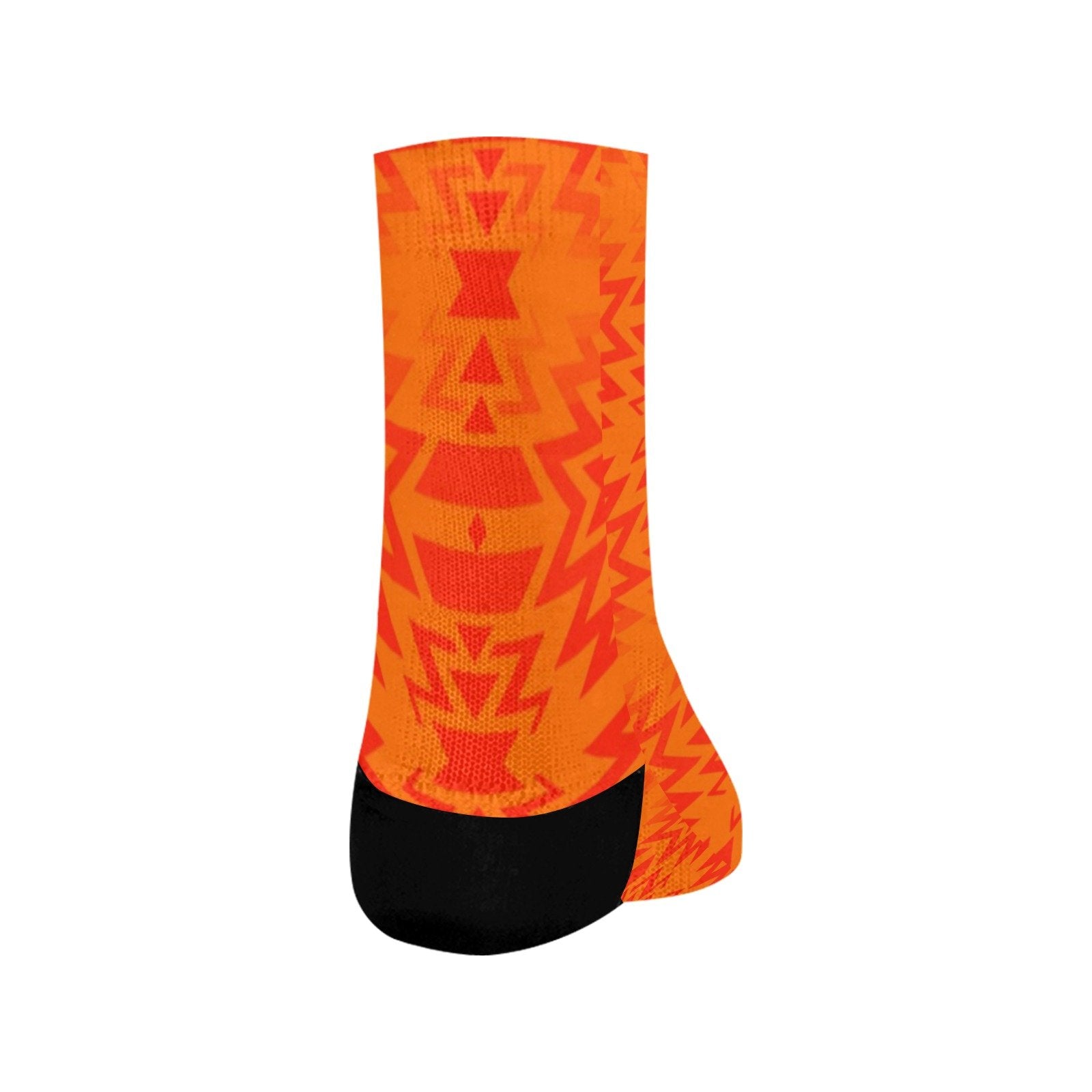 Fire Colors and Turquoise Orange Crew Socks Crew Socks e-joyer 