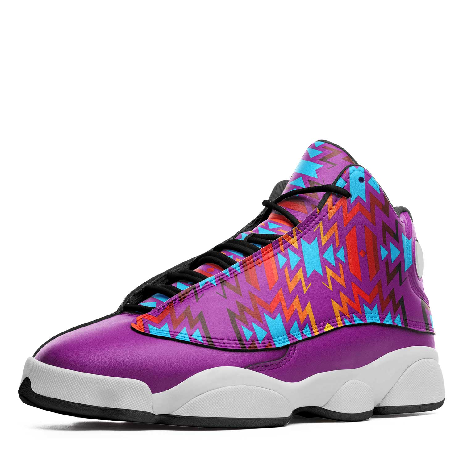 Fire Colors and Turquoise Purple Athletic Shoes Herman 