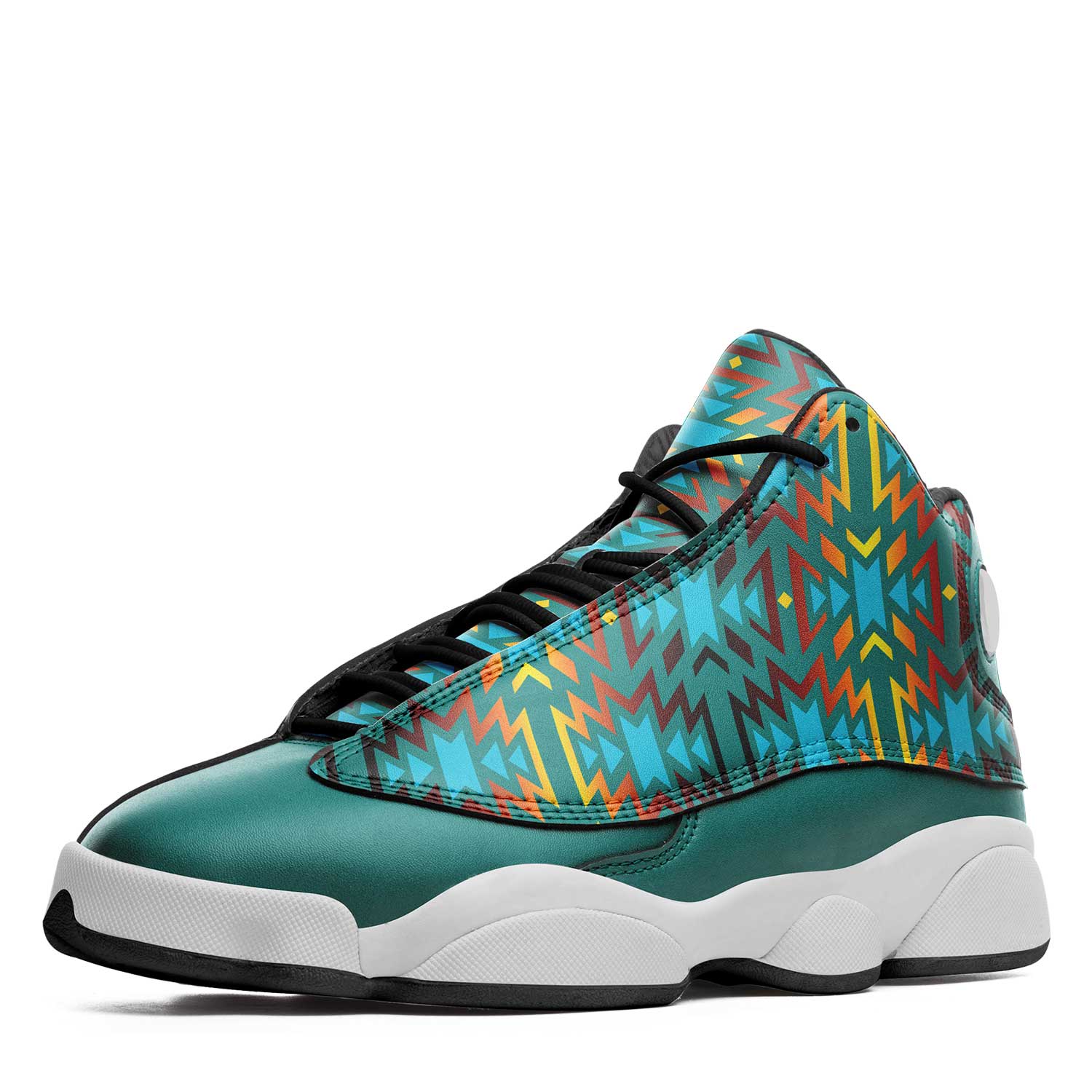 Fire Colors and Turquoise Teal Athletic Shoes Herman 