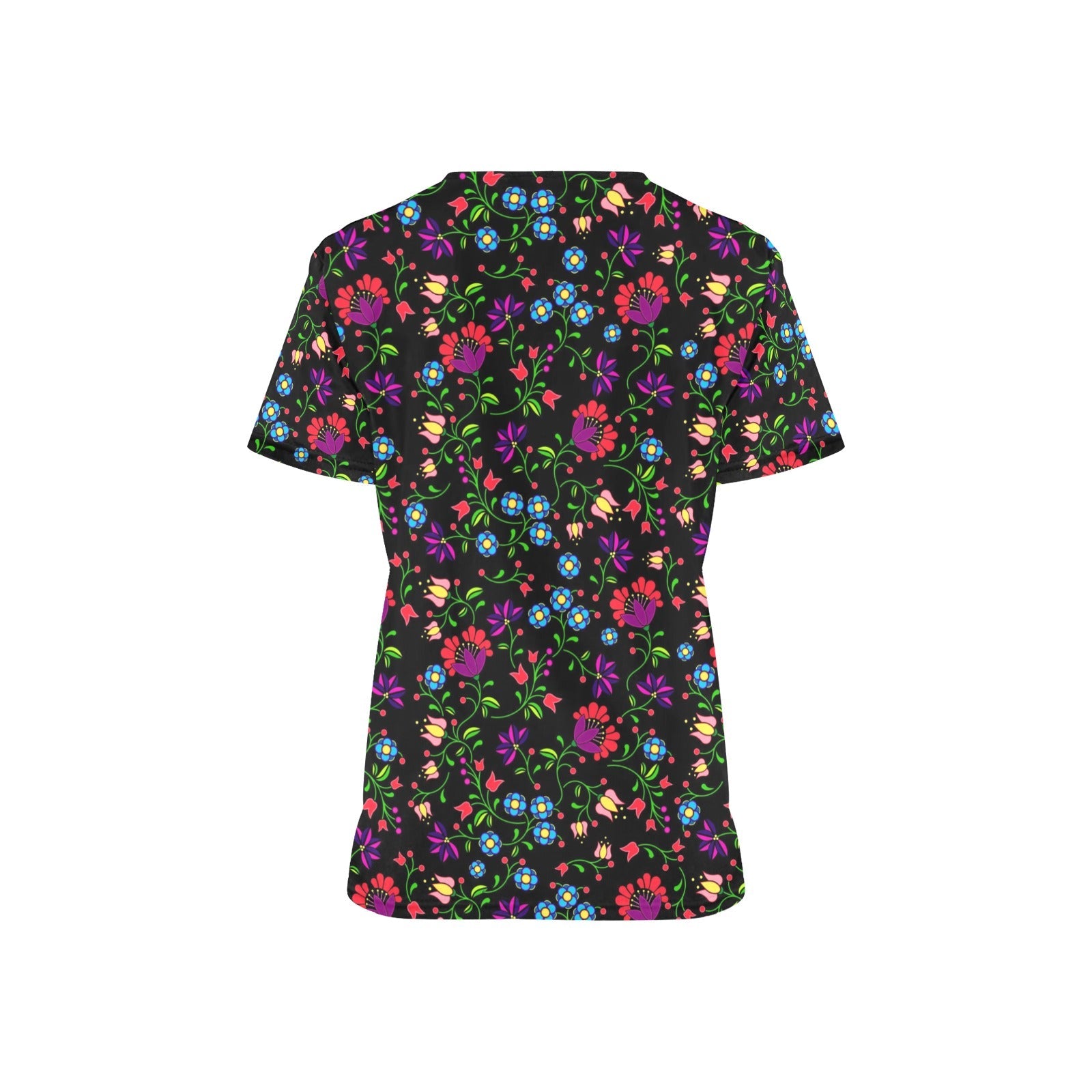 Fleur Indigine All Over Print Scrub Top Scrub Top e-joyer 