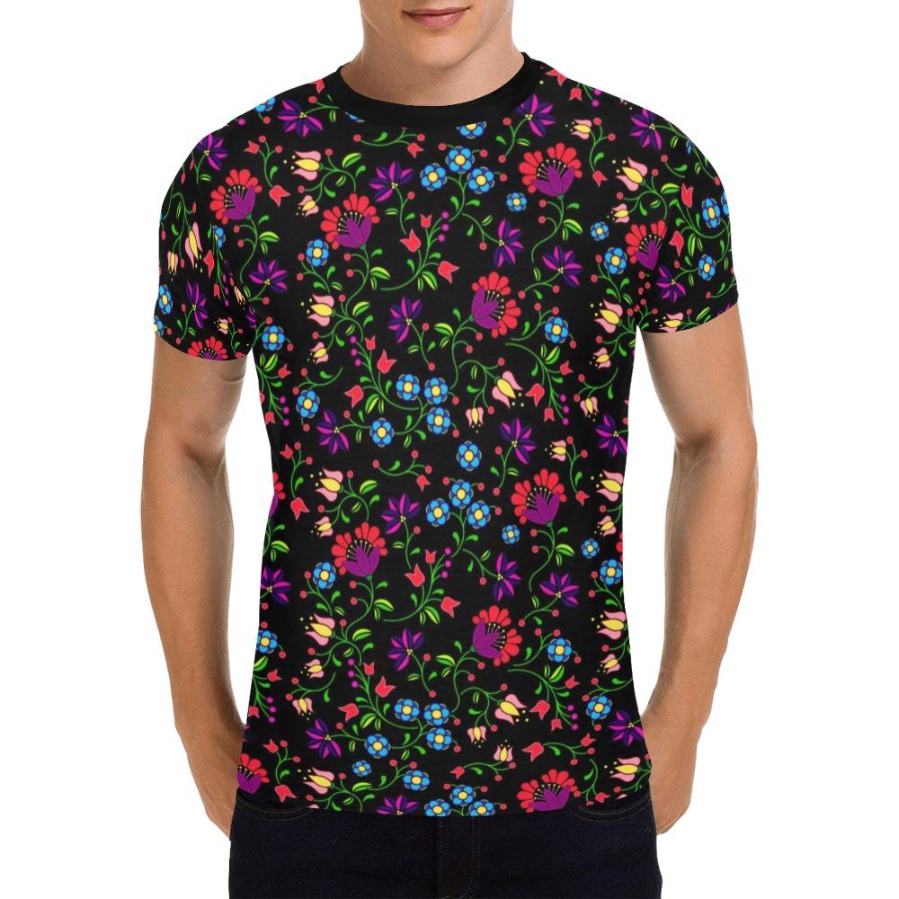 Fleur Indigine All Over Print T-Shirt for Men (USA Size) (Model T40) All Over Print T-Shirt for Men (T40) e-joyer 