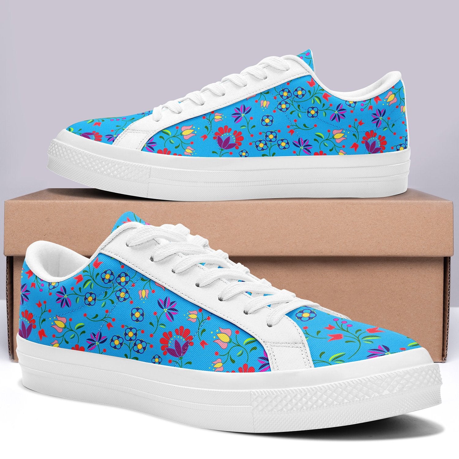 Fleur Indigine Ciel Aapisi Low Top Canvas Shoes White Sole aapisi Herman 