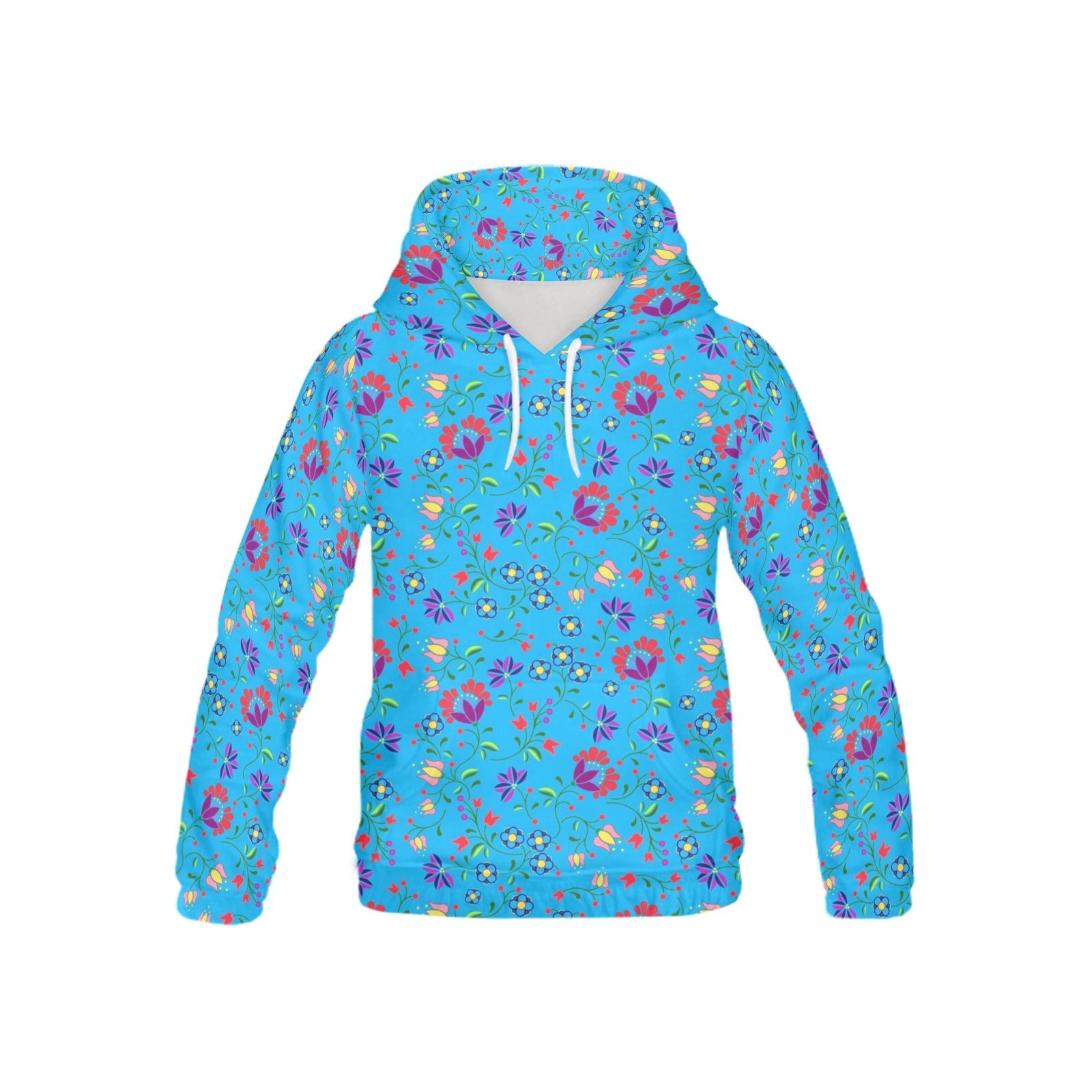 Fleur Indigine Ciel All Over Print Hoodie for Kid (USA Size) (Model H13) All Over Print Hoodie for Kid (H13) e-joyer 