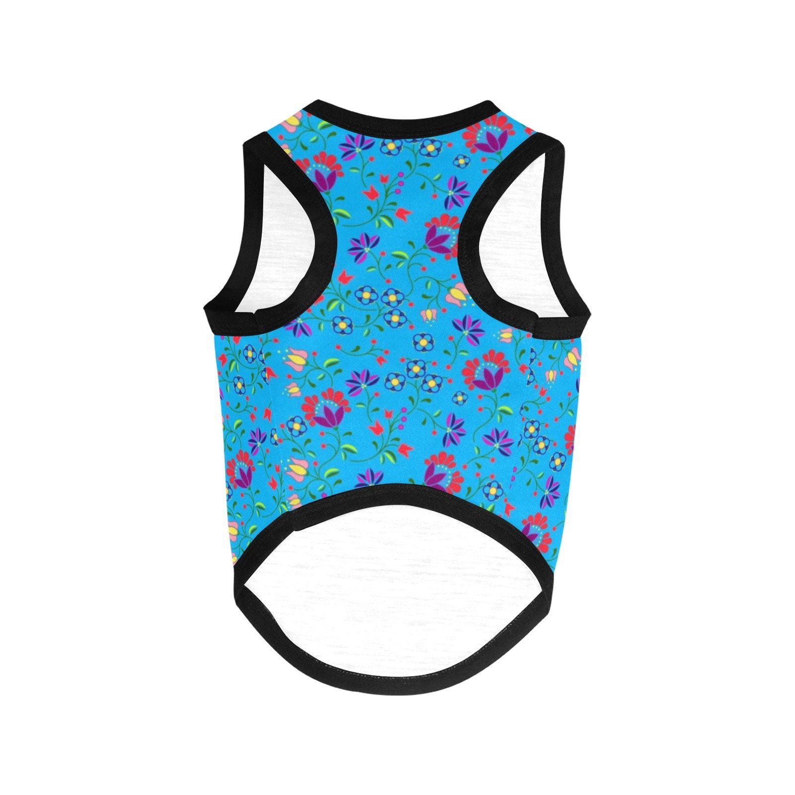 Fleur Indigine Ciel All Over Print Pet Tank Top Pet Tank Top e-joyer 