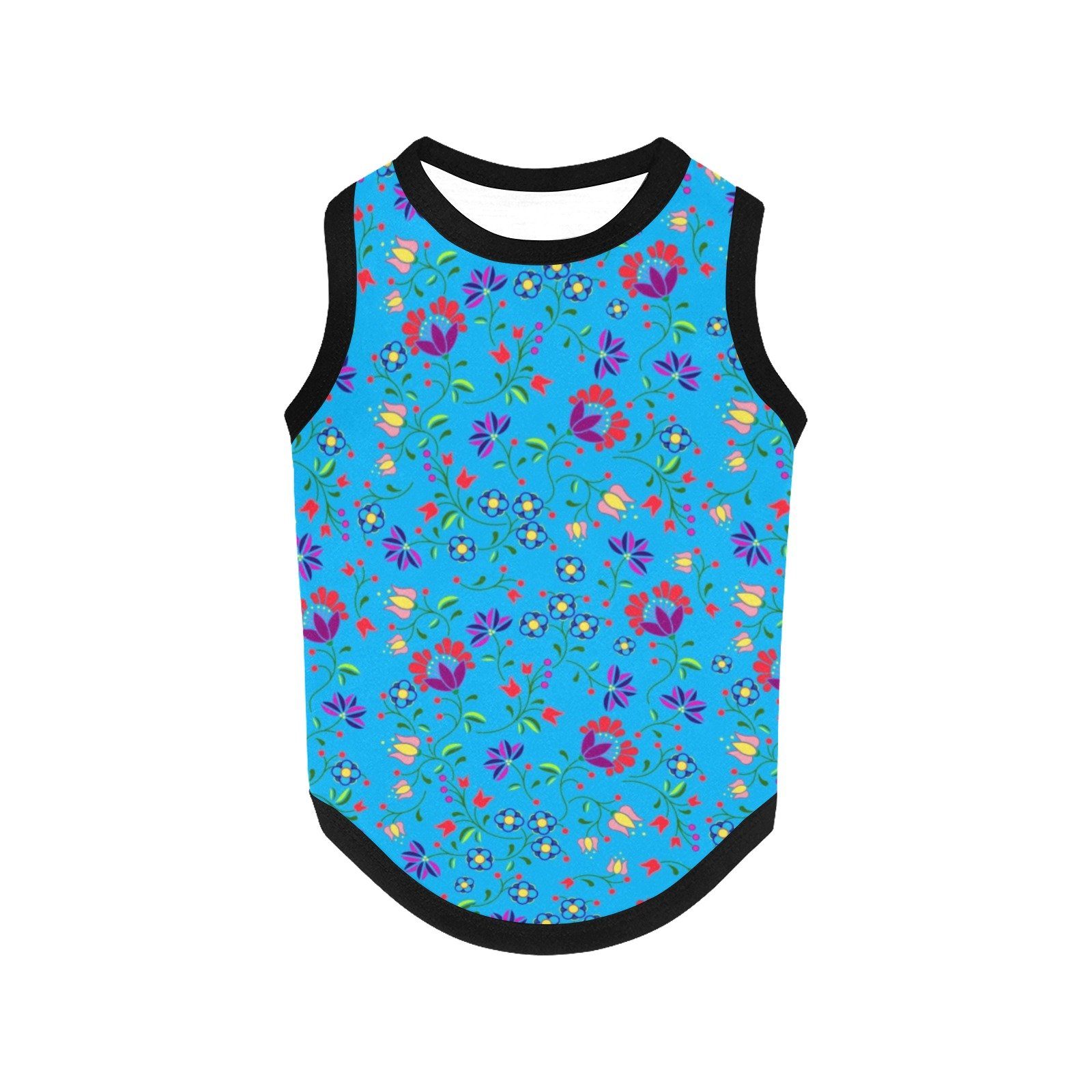 Fleur Indigine Ciel All Over Print Pet Tank Top Pet Tank Top e-joyer 