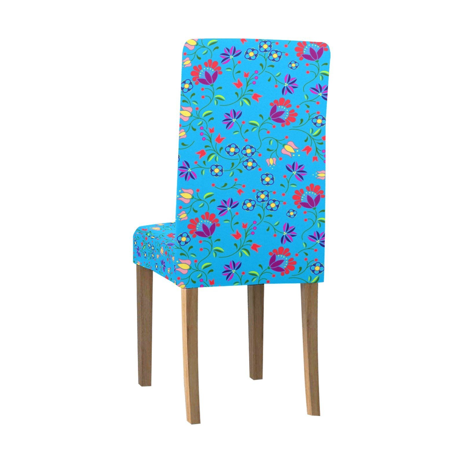 Fleur Indigine Ciel Chair Cover (Pack of 4) Chair Cover (Pack of 4) e-joyer 