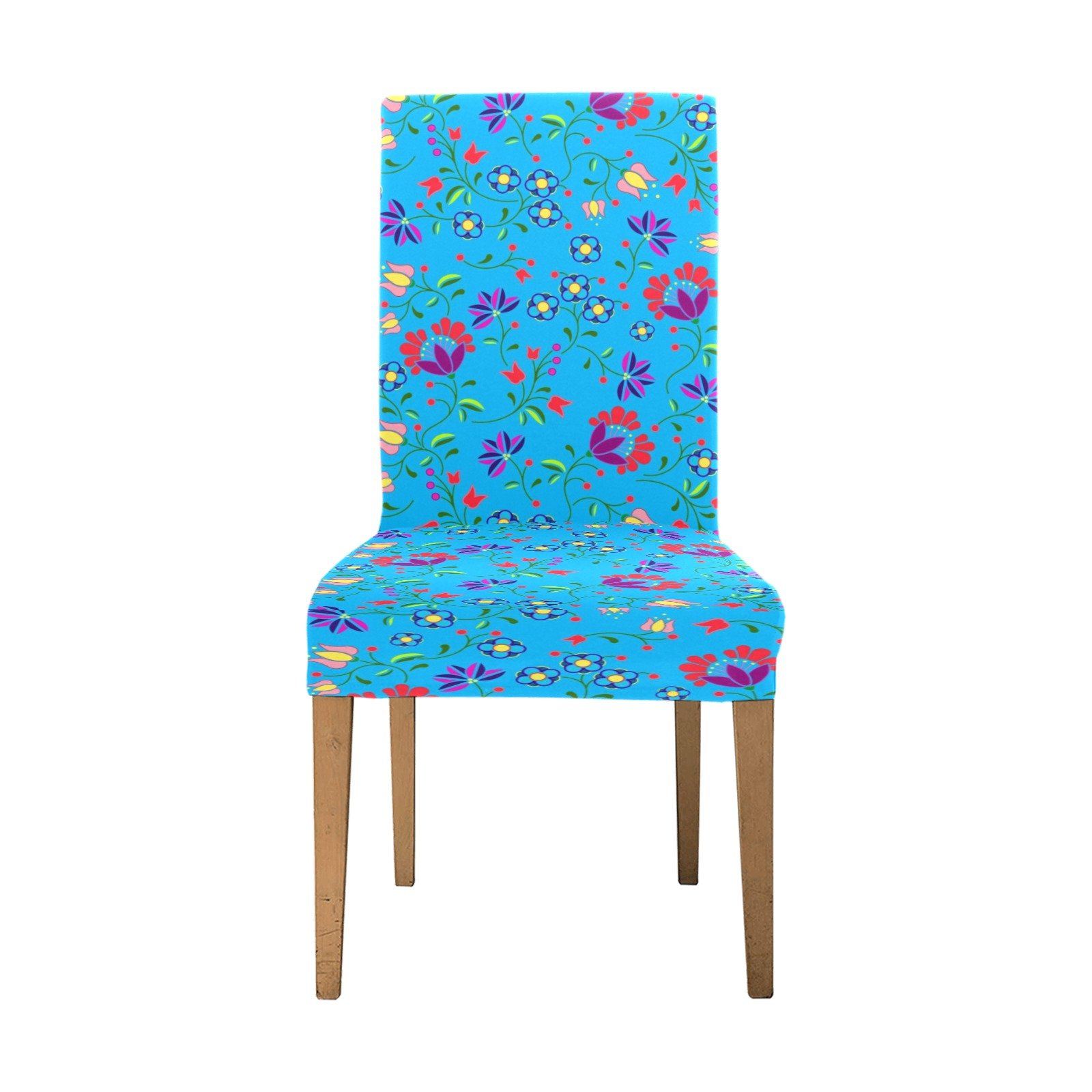 Fleur Indigine Ciel Chair Cover (Pack of 4) Chair Cover (Pack of 4) e-joyer 