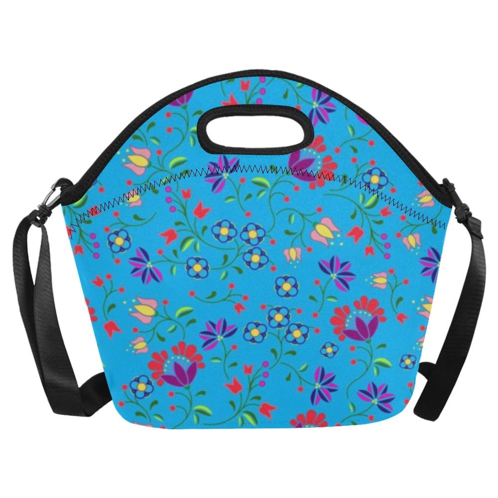 Fleur Indigine Ciel Neoprene Lunch Bag/Large (Model 1669) bag e-joyer 