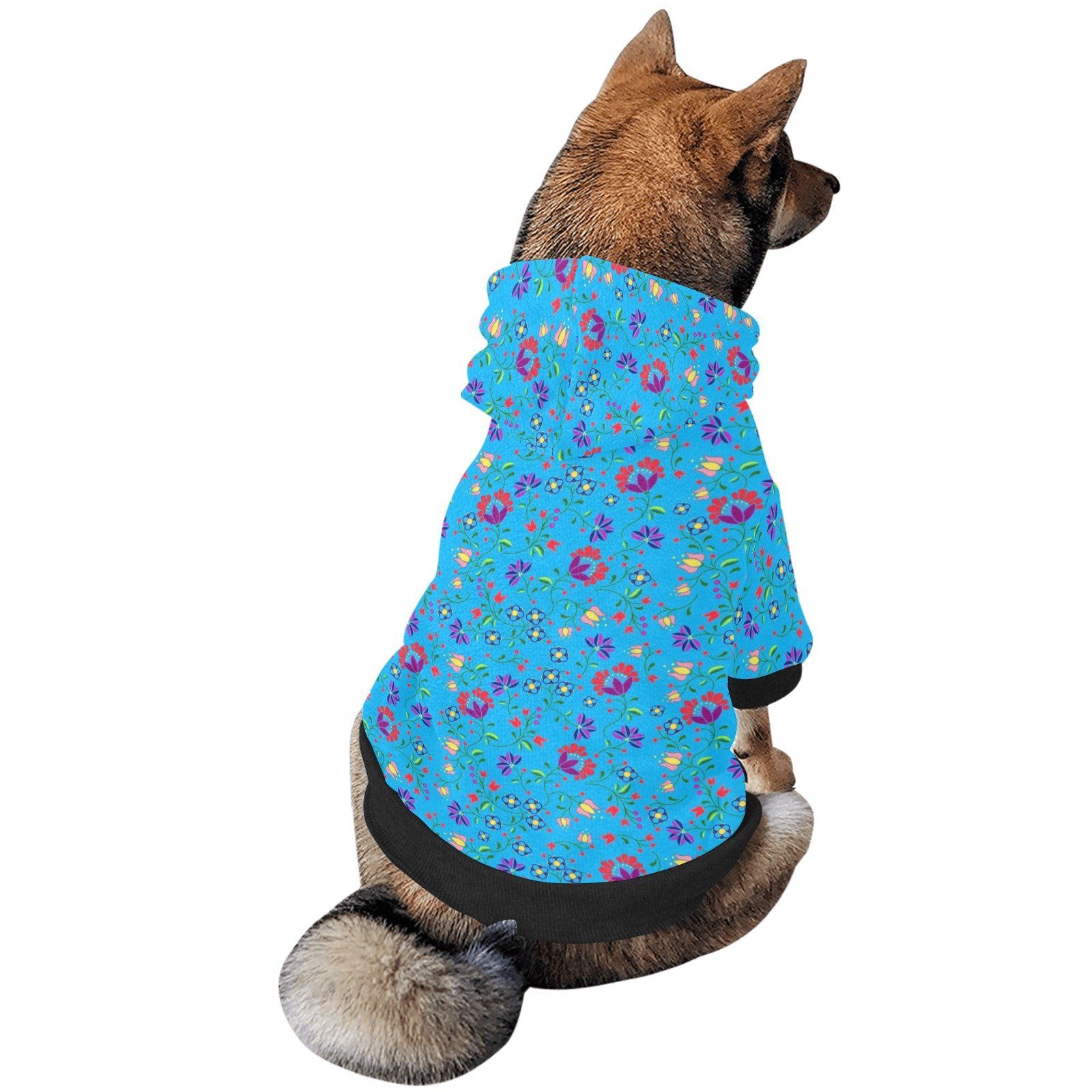 Fleur Indigine Ciel Pet Dog Hoodie Pet Dog Hoodie e-joyer 