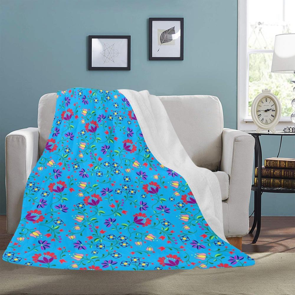 Fleur Indigine Ciel Ultra-Soft Micro Fleece Blanket 60"x80" Ultra-Soft Blanket 60''x80'' e-joyer 