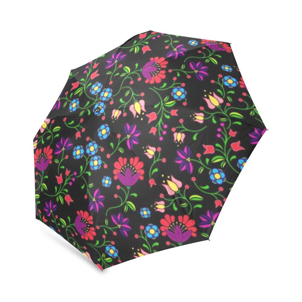 Fleur Indigine Foldable Umbrella (Model U01) Foldable Umbrella e-joyer 
