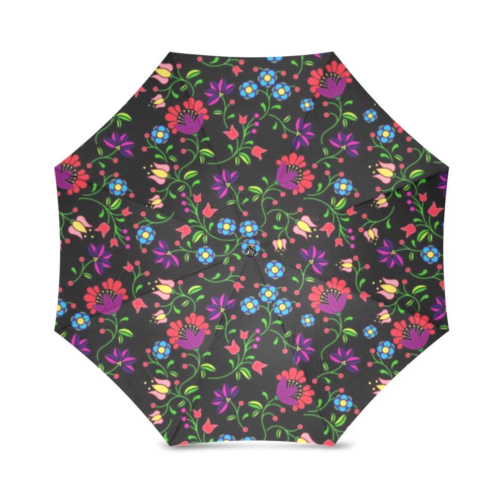 Fleur Indigine Foldable Umbrella (Model U01) Foldable Umbrella e-joyer 