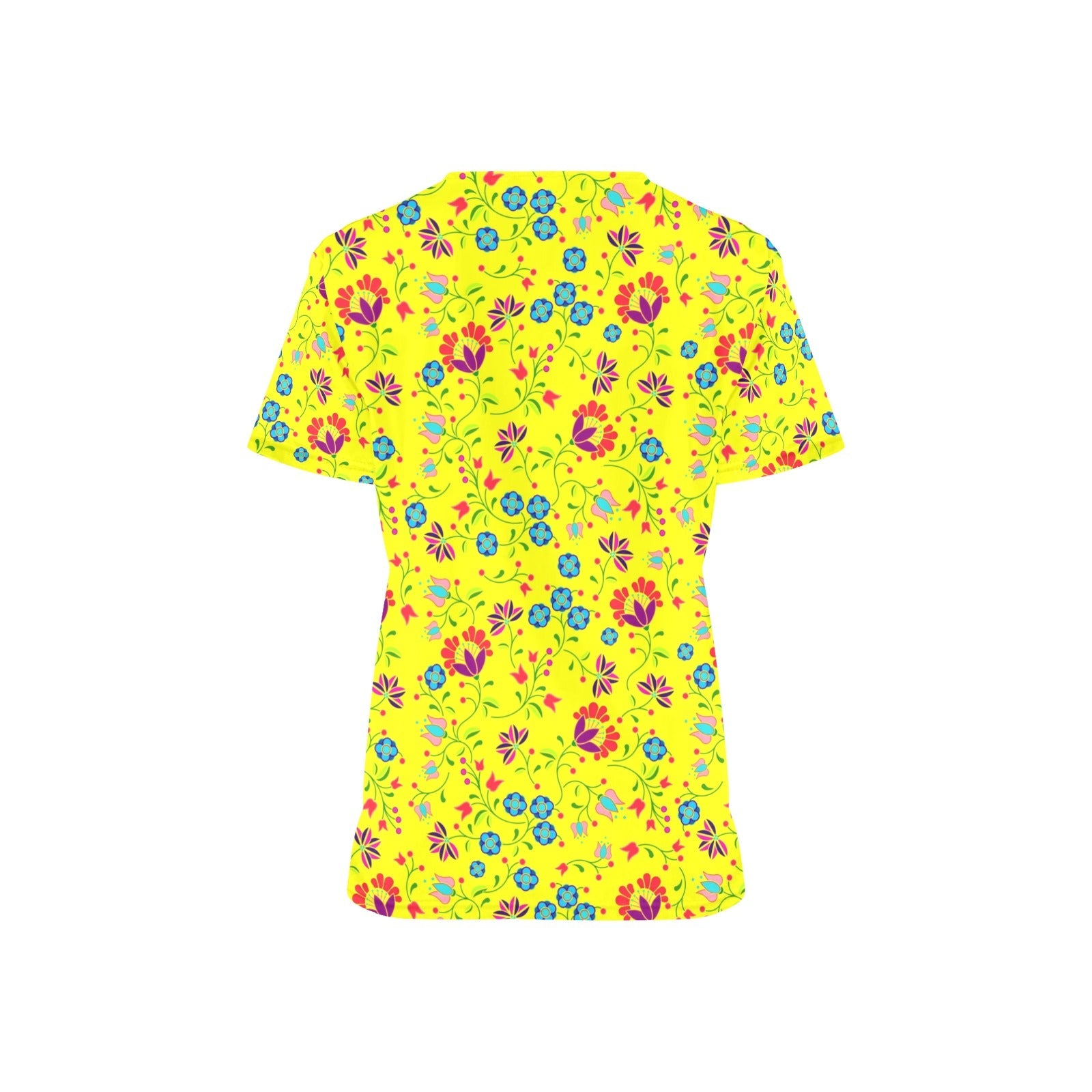 Fleur Indigine Mais All Over Print Scrub Top Scrub Top e-joyer 