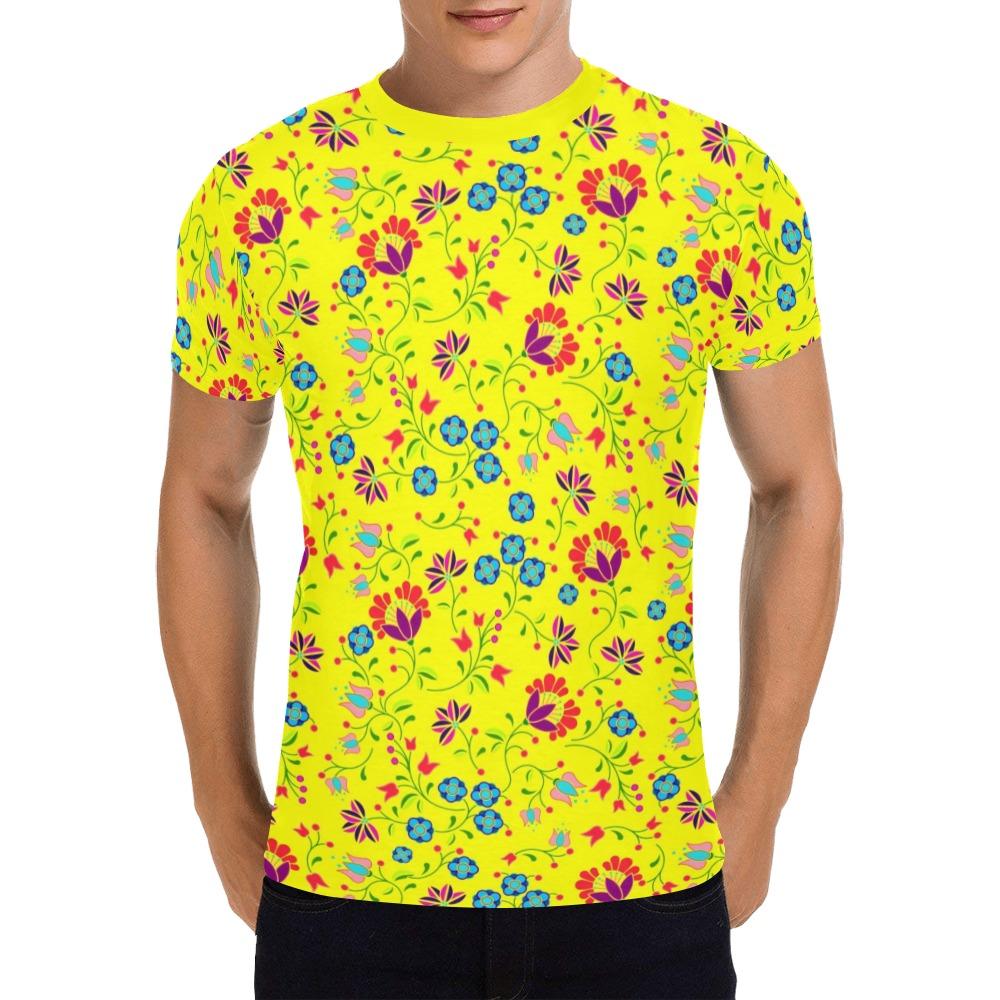 Fleur Indigine Mais All Over Print T-Shirt for Men (USA Size) (Model T40) All Over Print T-Shirt for Men (T40) e-joyer 