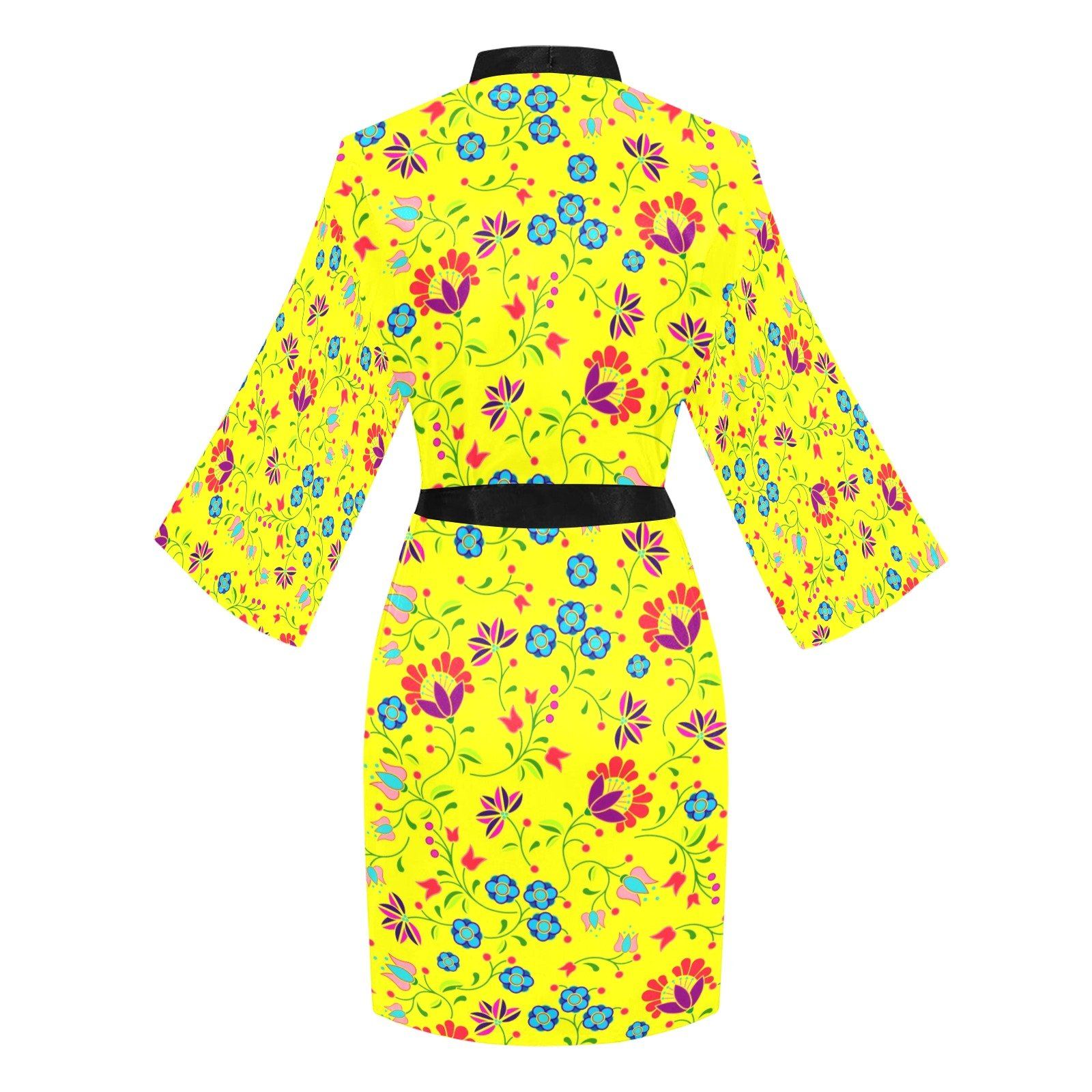 Fleur Indigine Mais Long Sleeve Kimono Robe Long Sleeve Kimono Robe e-joyer 