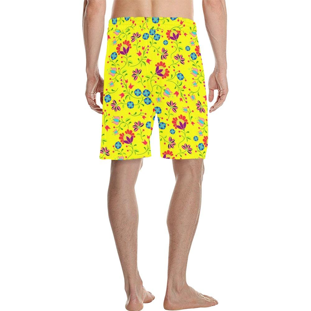 Fleur Indigine Mais Men's All Over Print Casual Shorts (Model L23) Men's Casual Shorts (L23) e-joyer 