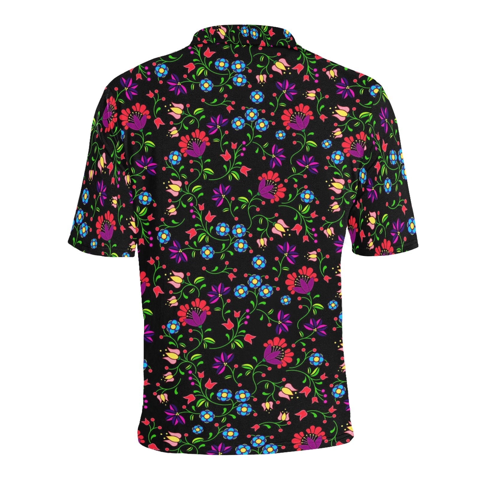 Fleur Indigine Men's All Over Print Polo Shirt (Model T55) Men's Polo Shirt (Model T55) e-joyer 
