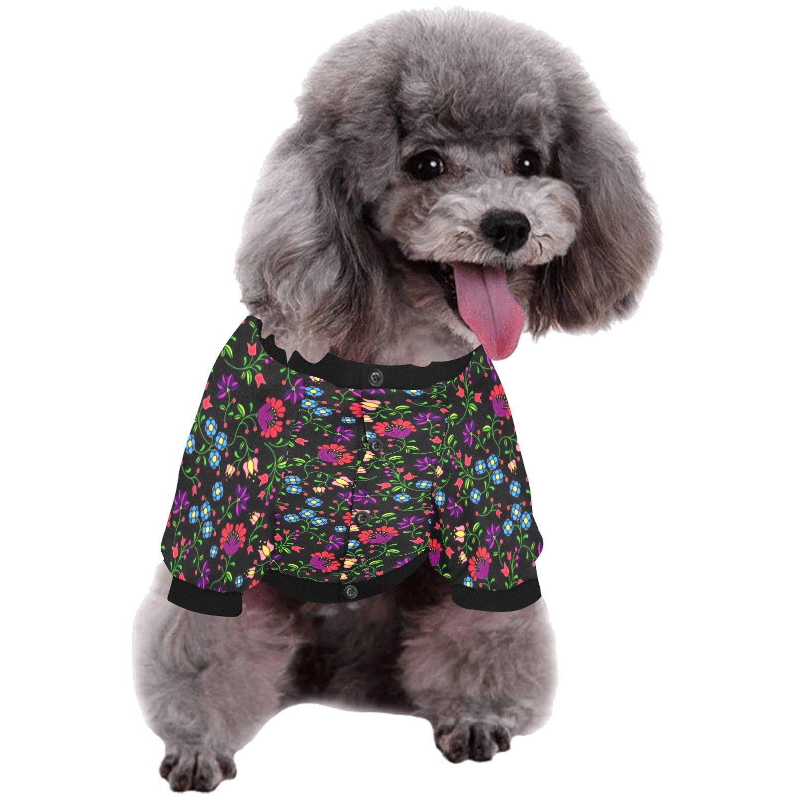 Fleur Indigine Pet Dog Round Neck Shirt Pet Dog Round Neck Shirt e-joyer 