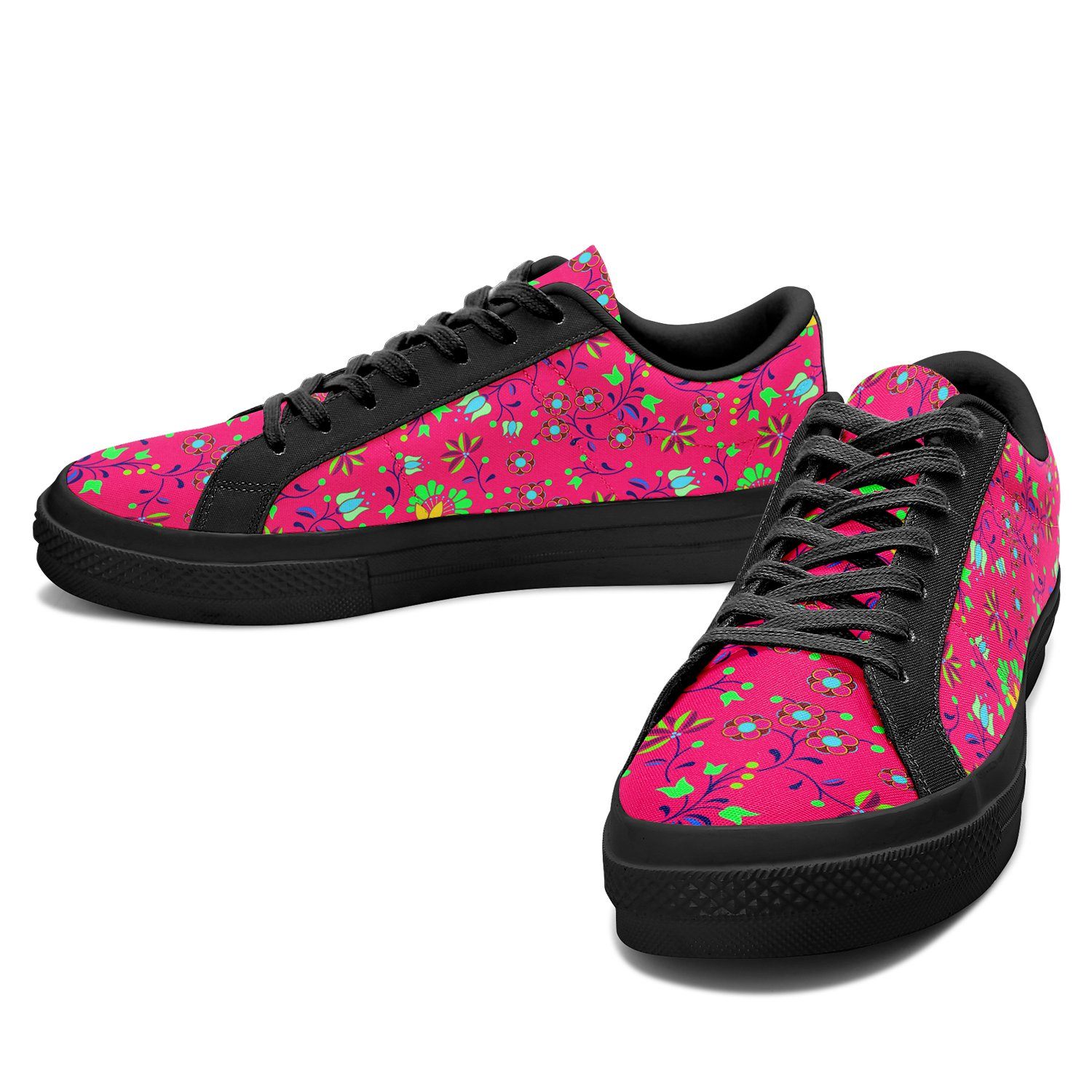 Fleur Indigine Rouge Aapisi Low Top Canvas Shoes Black Sole aapisi Herman 