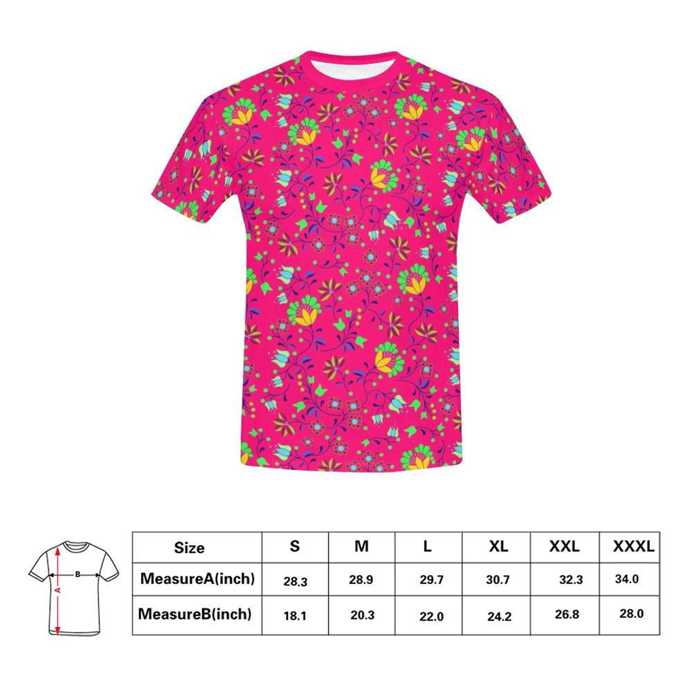 Fleur Indigine Rouge All Over Print T-Shirt for Men (USA Size) (Model T40) All Over Print T-Shirt for Men (T40) e-joyer 