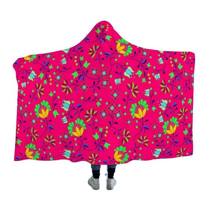 Fleur Indigine Rouge Hooded Blanket blanket 49 Dzine 