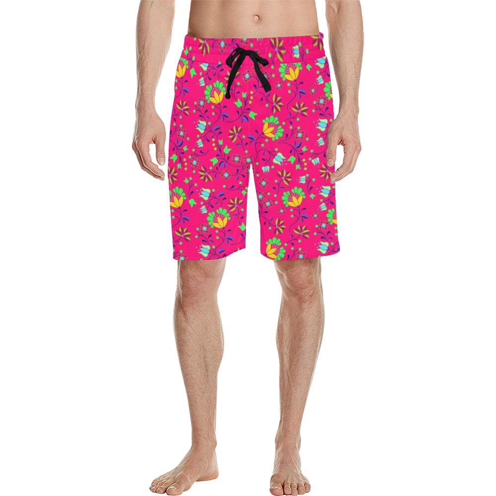 Fleur Indigine Rouge Men's All Over Print Casual Shorts (Model L23) Men's Casual Shorts (L23) e-joyer 