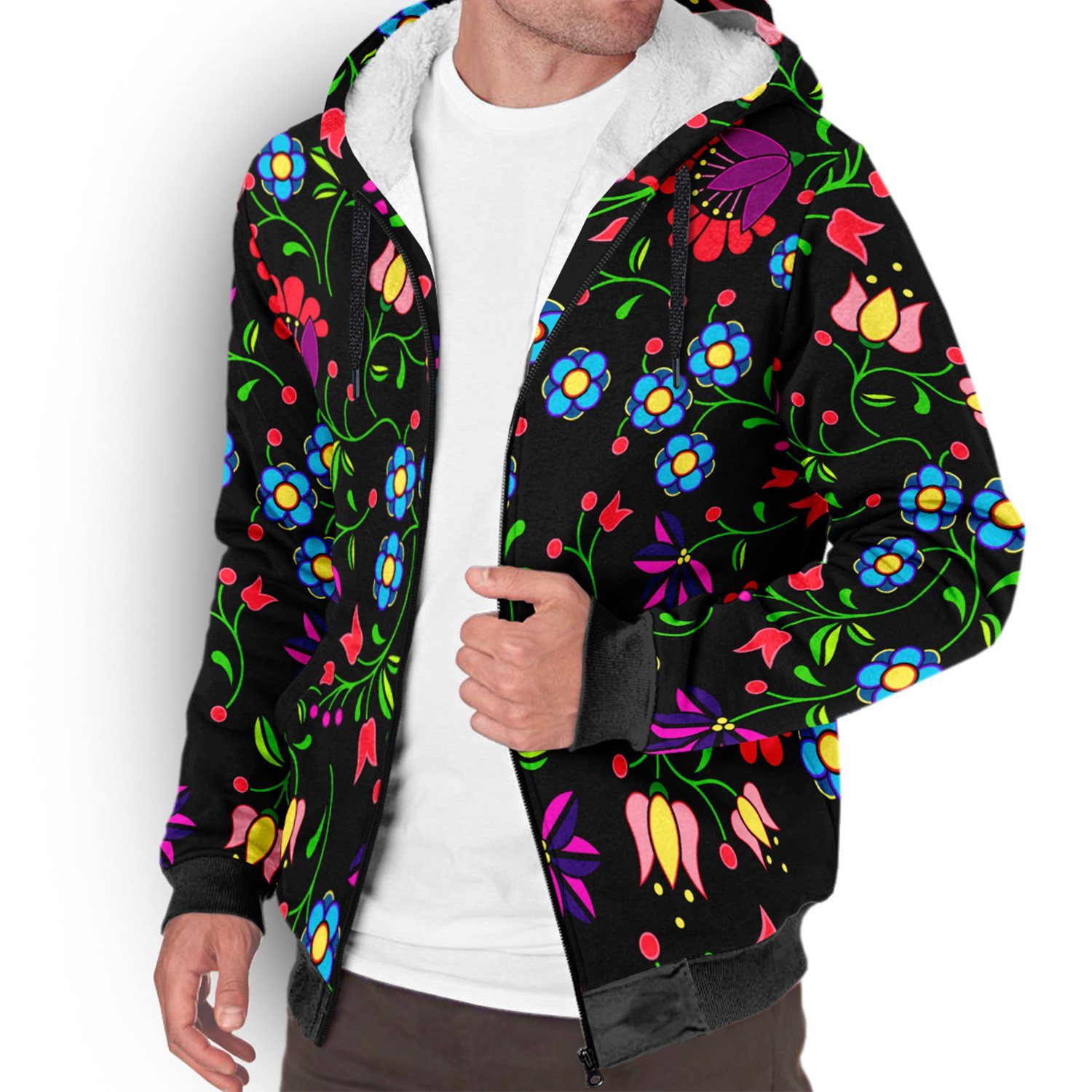 Fleur Indigine Sherpa Hoodie hoodie Herman 