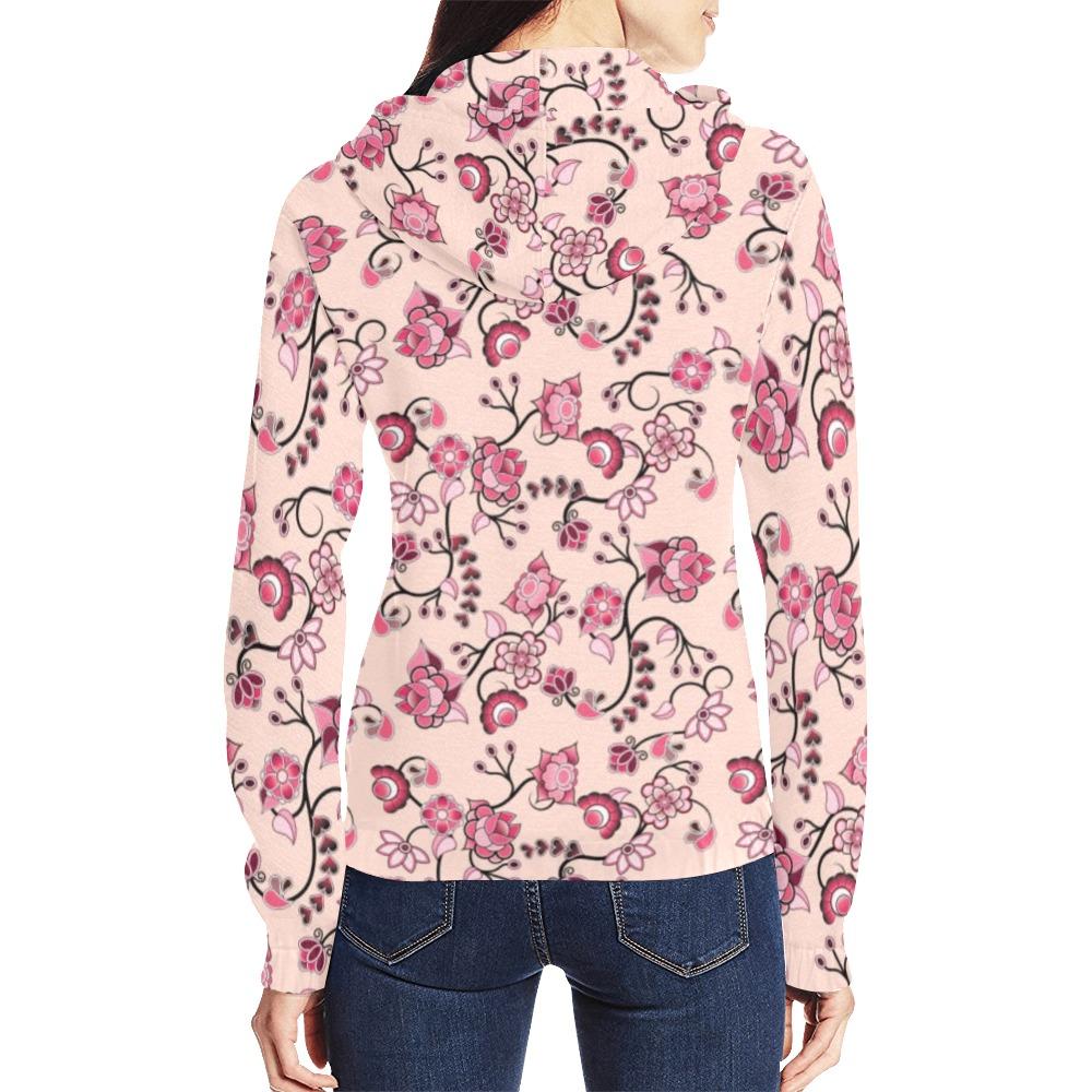Floral Amour All Over Print Full Zip Hoodie for Women (Model H14) All Over Print Full Zip Hoodie for Women (H14) e-joyer 