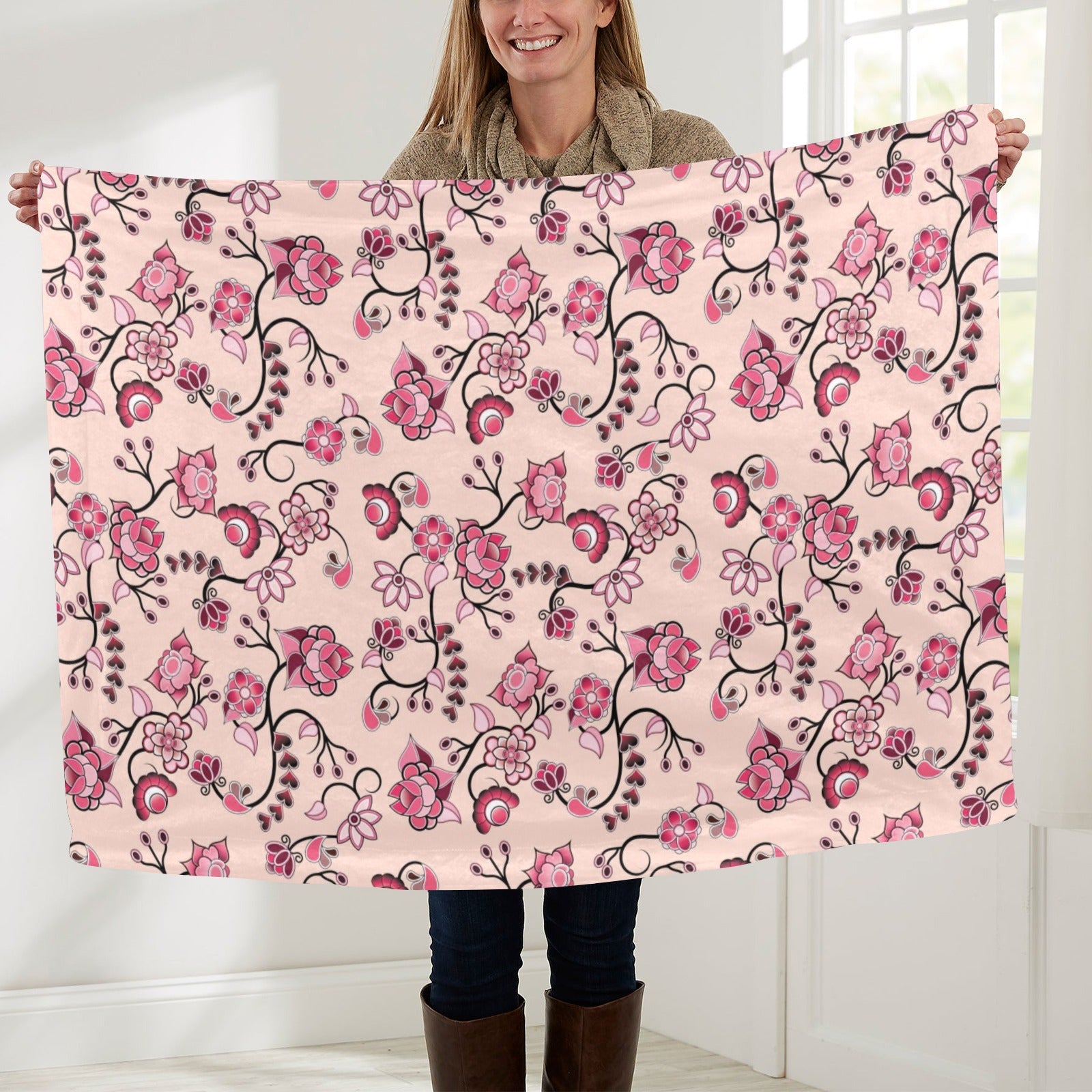 Floral Amour Baby Blanket 40"x50" Baby Blanket 40"x50" e-joyer 
